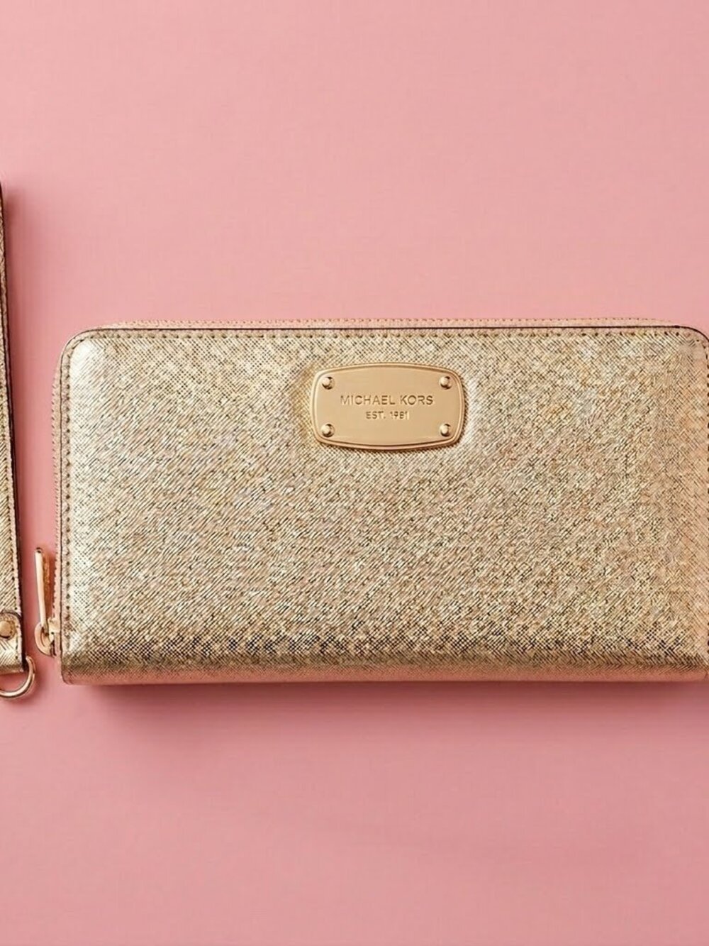 NWT Michael Kors Vintage Gold Shine Wallet